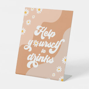 Expositor En L Mesa de decoraciones de Boho Daisy de Groovy Birth