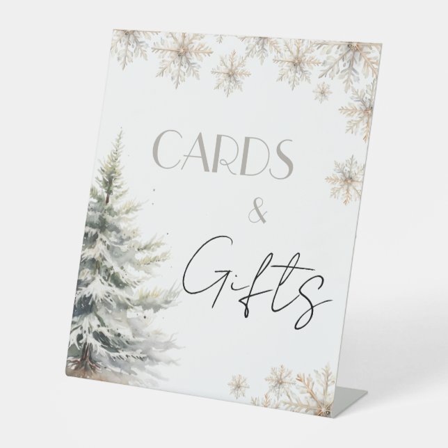 Expositor En L Mesa de Desayuno Nupcial de Navidad de Invierno (Anverso)