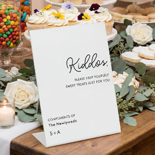 Expositor En L Mesa de Golosinas para Niños en Bodas Simple y Neu