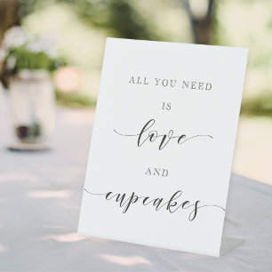Expositor En L Mesa de postres de boda Amor y Cupcakes