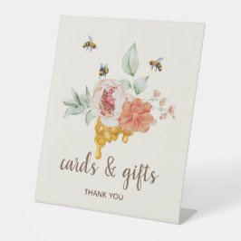 Expositor En L Mesa de regalo de Baby Shower Bee Floral Honeycomb