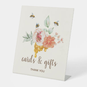 Expositor En L Mesa de regalo de Baby Shower Bee Floral Honeycomb