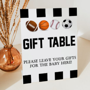 Expositor En L Mesa de regalo temática deportiva Rótulo peatonal