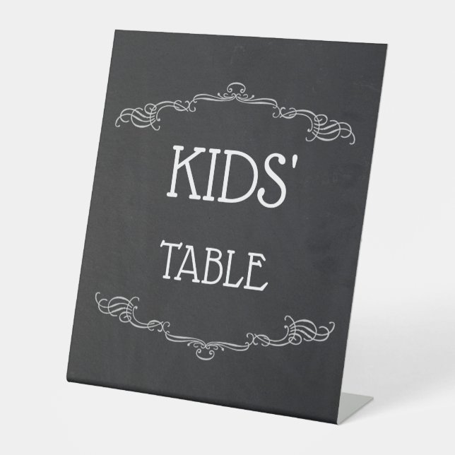Expositor En L Mesa Editable para niños de Chalkboard (Anverso)