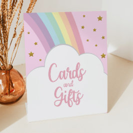 Expositor En L Mesa Fiesta de tarjetas y regalos con arcoiris ros