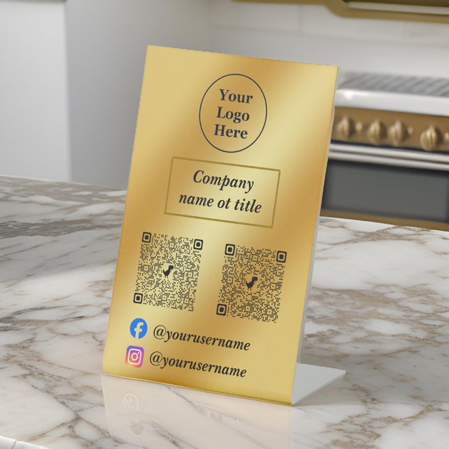 Expositor En L Metálico de oro de lujo (Subido por el creador)