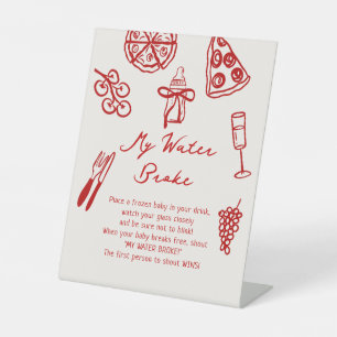 Expositor En L Mi juego de Baby Shower de la pizza de agua rota