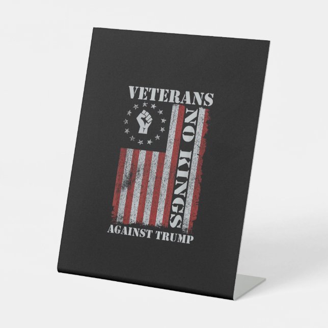 Expositor En L Military Veterans Protest Flag Patriotic Freedom (Anverso)