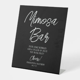 Expositor En L Mimosa Bar anima el moderno guión escrito a mano n