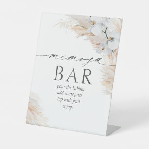 Expositor En L Mimosa Bar Bridal Brunch Pampas Grass