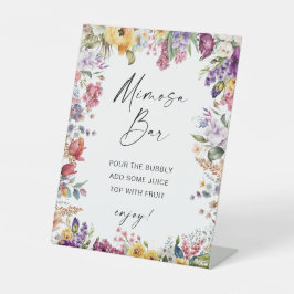 Expositor En L Mimosa Bar Garden Flores Rótulo Pedestal