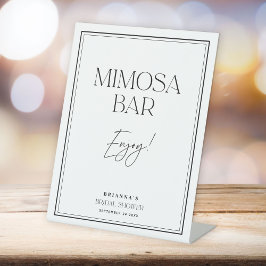 Expositor En L Mimosa Bar Moderna Ducha Bridal Negra y Blanca
