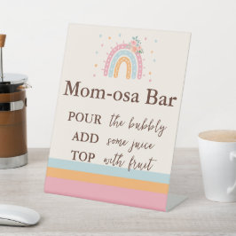 Expositor En L Mimosa Bar Rainbow Baby Shower Pedestal rosa