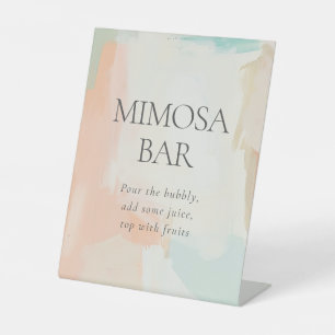 Expositor En L Mimosa Bar Resumen Pintado Pastel Ducha de novias