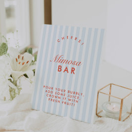 Expositor En L Mimosa Bar Retro Bachelorette Roja y Azul