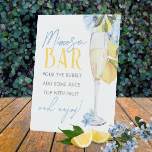 Expositor En L Mimosa Bar Watercolor Lemon Standing
