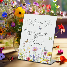Expositor En L Mimosa Bar Wildflowers Butterflies Ducha de novias