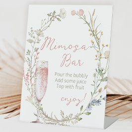 Expositor En L Mimosa Bridal Shower de Flores Silvestres