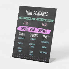 Expositor En L Mini Pancakes Cart Menu Chalkboard Template