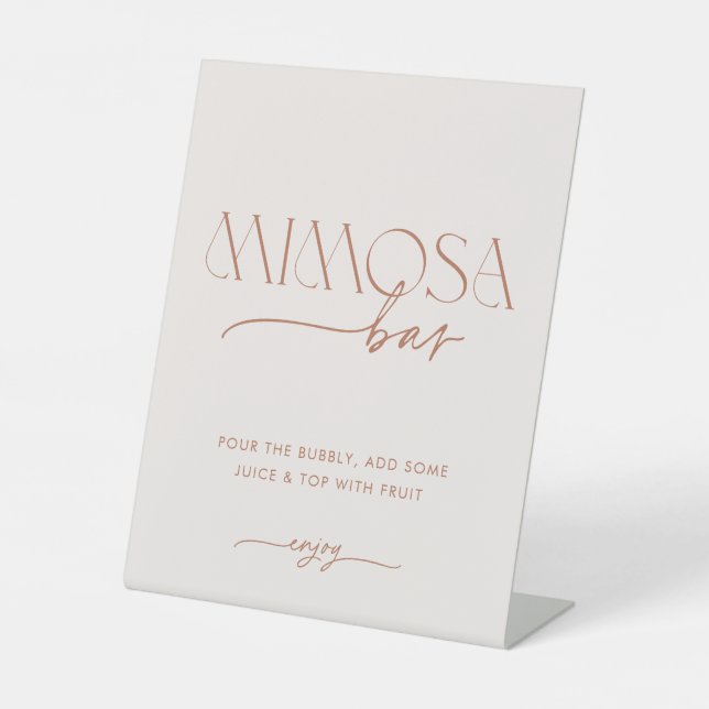 Expositor En L Minibar Boho Bridal Shower Mimosa