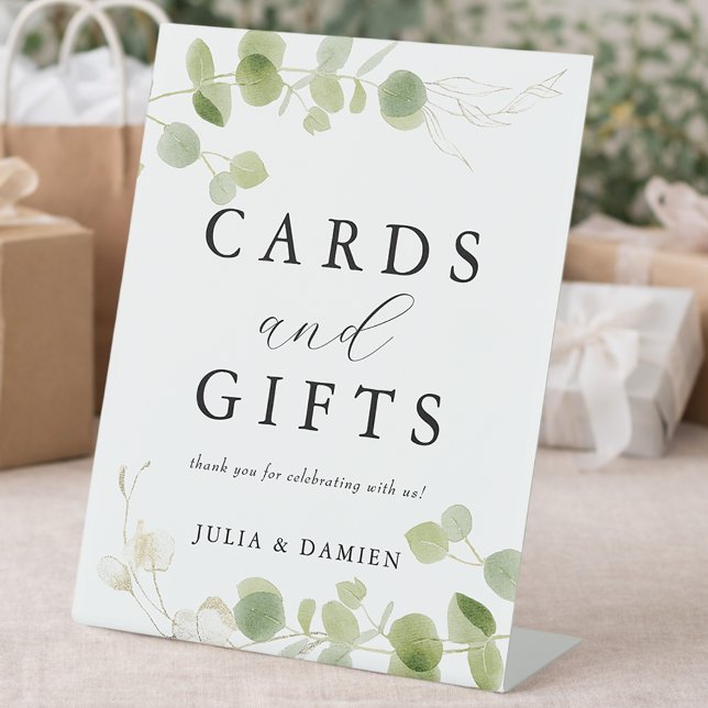 Expositor En L Minimal Elegant Eucalyptus Cards and Gifts Wedding (Subido por el creador)