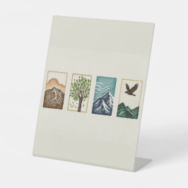 Expositor En L Minimal Nature Set – Mountain & Tree Art