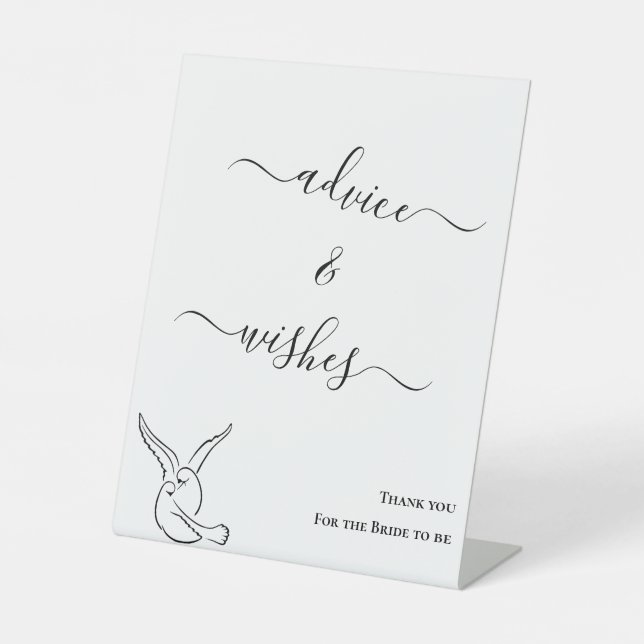 Expositor En L Minimalist Bride to Be table top sign (Anverso)