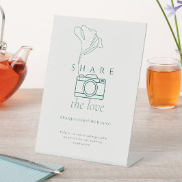 Expositor En L Minimalist Emerald "Share the Love" Wedding