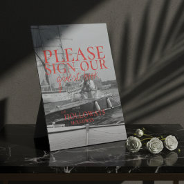 Expositor En L Minimalist Modern Handwritten Guest Book Sign