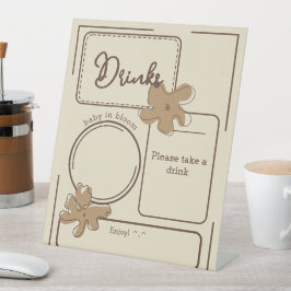 Expositor En L Minimalist Style Flower Notes Baby Shower Drinks