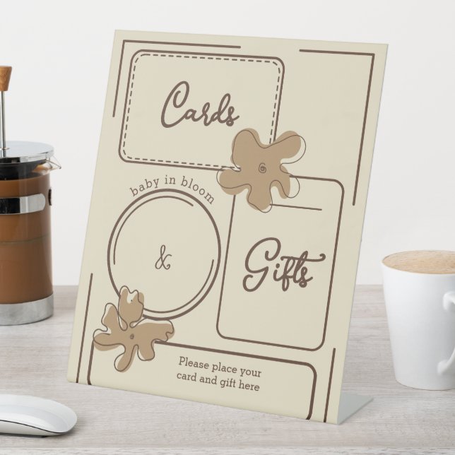 Expositor En L Minimalist Style Flower Notes Cards & Gifts (In Situ)