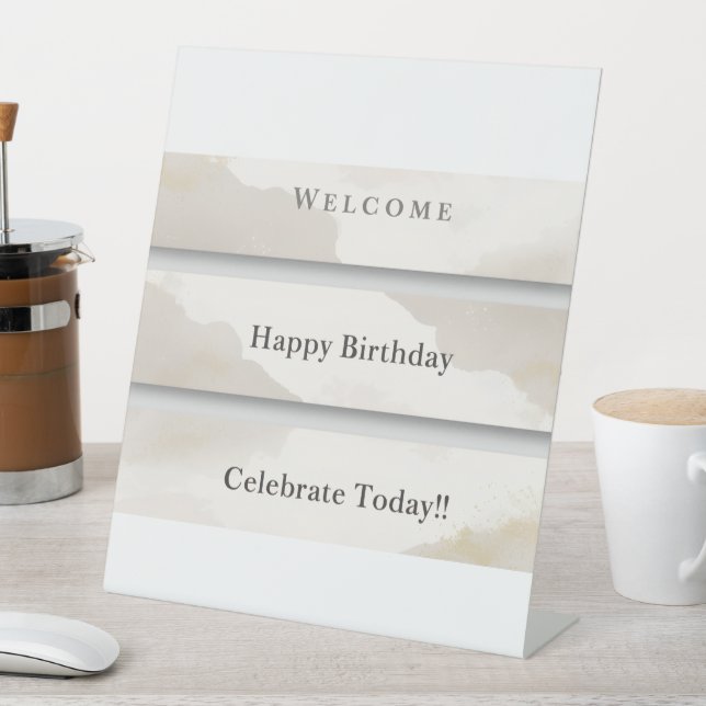 Expositor En L Minimalist Welcome & Celebration Banner | Modern (In Situ)