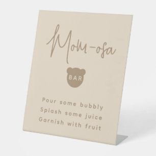 Expositor En L Minimalista Bear Baby Shower Mom-osa Bar