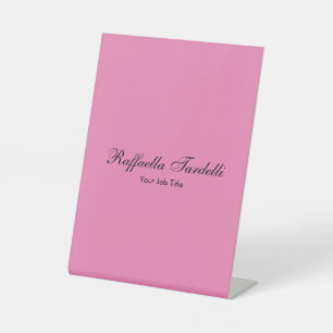 Expositor En L Minimalista nombre personalizado color rosa