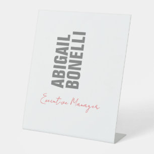 Expositor En L Minimalista profesional audaz moderno gris blanco