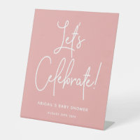 Minimalista Rosa rosado de bienvenida celebra a Po
