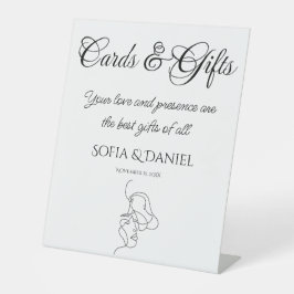 Expositor En L Minimalista Rótulo Boda de Tarjetas y Regalos