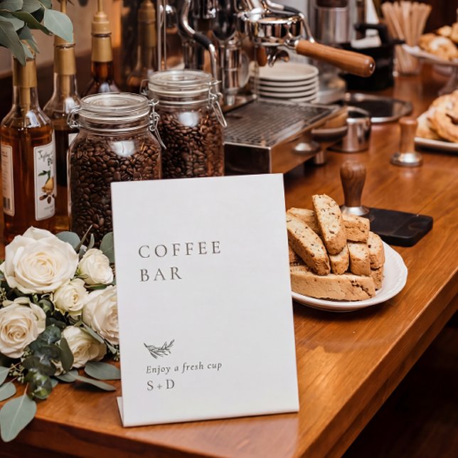 Expositor En L Minimalistic Coffee Bar Wedding Sign (Subido por el creador)