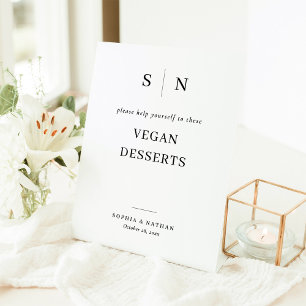 Expositor En L Mínimo y Moda Boda de postres veganos
