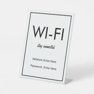 Expositor En L Minorista de redes y contraseñas de Wifi