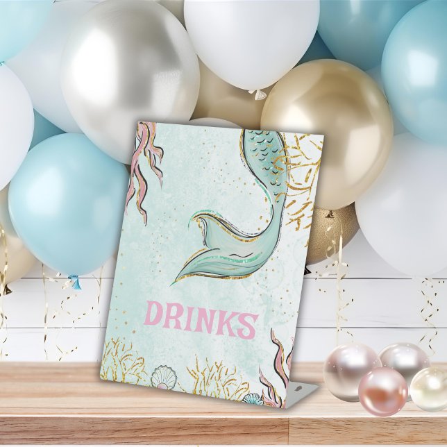 Expositor En L Mint Glitter Mermaid tail under the sea Drinks (Subido por el creador)