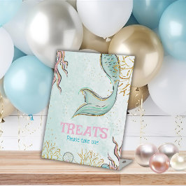 Expositor En L Mint Glitter Mermaid tail under the sea Treats
