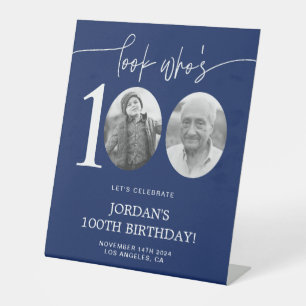 Expositor En L Mira quién tiene 100 Blue 100° cumpleaños