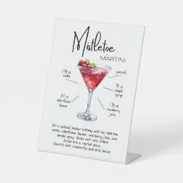 Expositor En L Mistletoe Martini Holiday Bar Sign