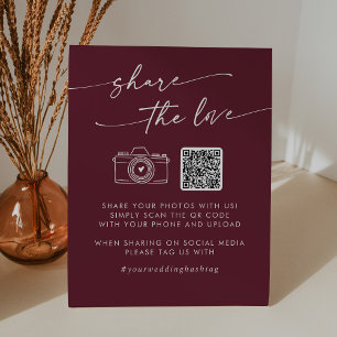 Expositor En L Moda Boho Rojo Borgoña Comparte el código QR de am