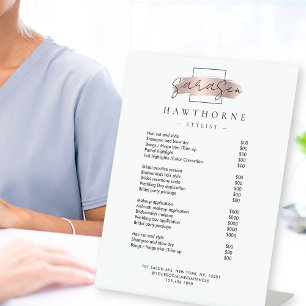 Expositor En L Moda Brush Stroke Salon Price List Services Modern