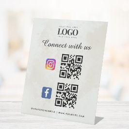 Expositor En L Moda de Instagram con logotipo de código Qr para m