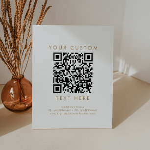 Expositor En L Moda Gold Business o Personalizado Boda Código QR