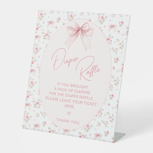 Expositor En L Moda rosada hermano Rosas bebé niña ducha pañal ri (Anverso)