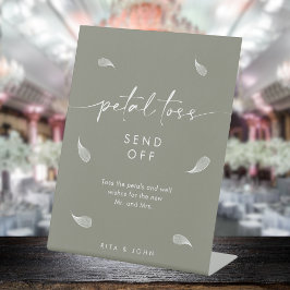 Expositor En L Moda Sage Green Boda Petal Toss Send Off